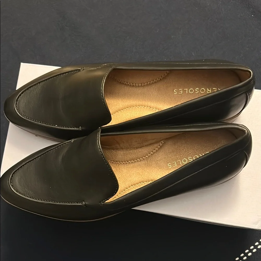 AEROSOLES‎ Dark Leather Loafers
